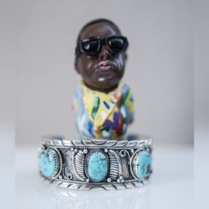 New Kingsman Turquoise sterling silver cuff Unisex